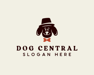 Hat Bowtie Dog logo design