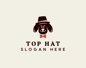 Hat Bowtie Dog logo design