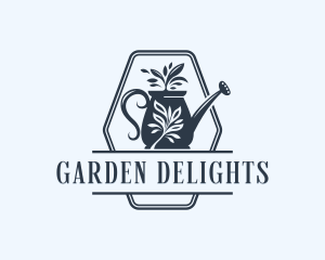 Watering Can Gardening  logo design