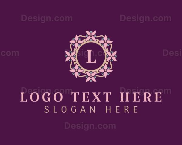 Flower Wreath Gardener Logo