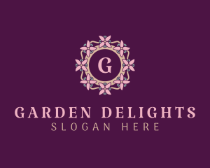 Flower Wreath Gardener logo design