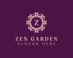 Flower Wreath Gardener logo design