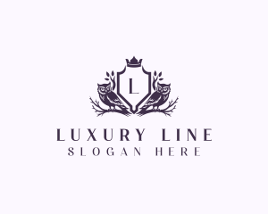 Luxury Owl Bird logo design