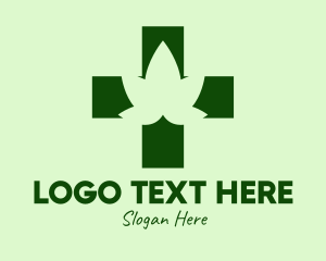 Medical Marijuana Cross  logo