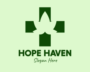 Medical Marijuana Cross  logo