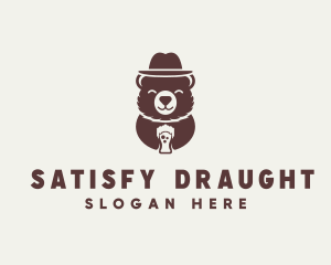 Beer Drinking Bear logo design