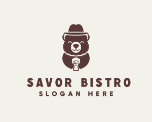 Beer Drinking Bear logo design