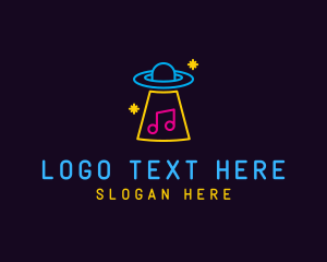 Song - Neon Alien Music Lounge logo design