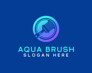 Construction Painter Brush logo design