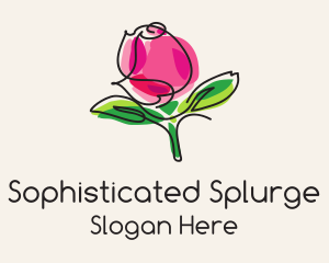 Rose Bud Monoline  logo design