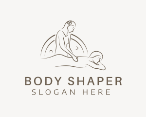 Brown Back Massage logo design