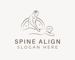 Brown Back Massage logo design