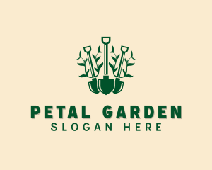 Landscaping Shovel Plant logo design