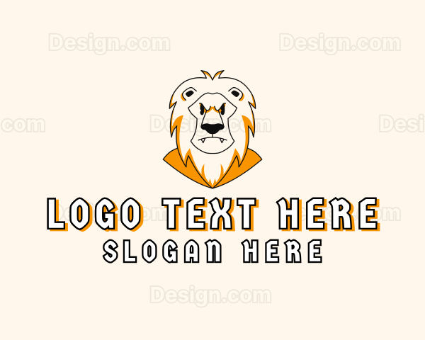 Lion Zoo Character Logo