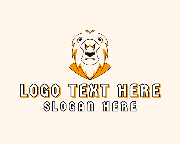 Lion Zoo Character logo