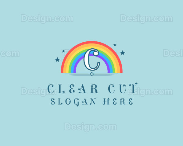 Sparkly Rainbow Cloud Logo