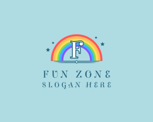 Sparkly Rainbow Cloud logo design