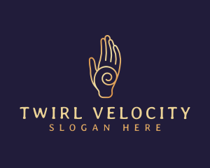 Golden Swirl Hand logo