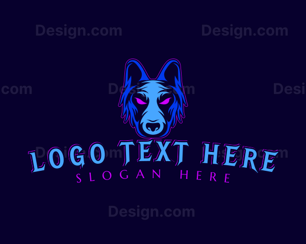 Gaming Wolf Dog Logo