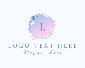 Floral Watercolor Wreath logo