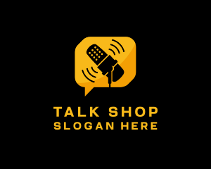 Microphone Talk Podcast logo design