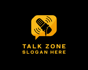 Microphone Talk Podcast logo design