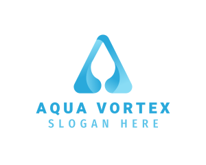 Water Drink Letter A logo design