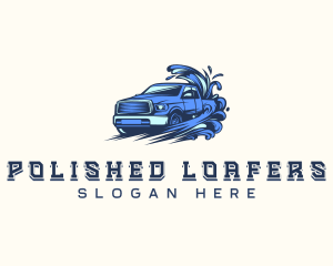 Pickup Truck Wash logo design