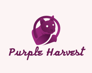 Purple Gradient Cat logo design