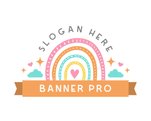 Cute Creative Rainbow logo design