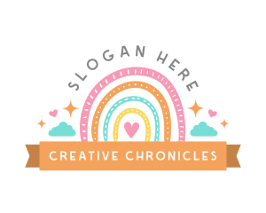 Cute Creative Rainbow logo design