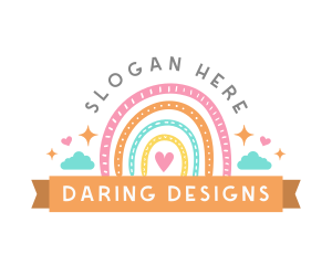 Cute Playful Rainbow logo