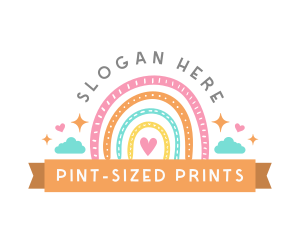 Cute Playful Rainbow logo
