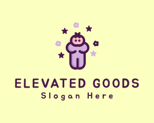 Purple Baby Child logo design