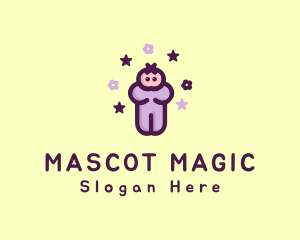 Purple Baby Child logo design