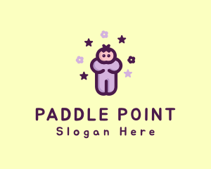 Purple Baby Child logo design