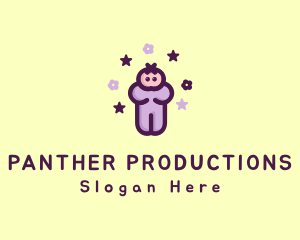 Purple Baby Child logo design