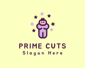 Purple Baby Child logo design