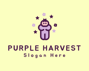 Purple Baby Child logo design