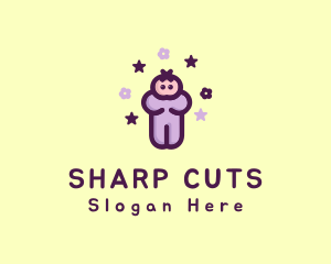 Purple Baby Child logo design