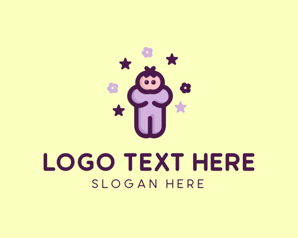 Purple Baby Child logo
