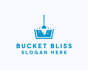 Shiny Janitorial Bucket logo design