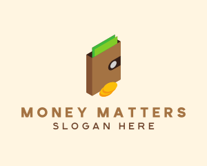 Money Brown Wallet  logo design