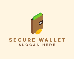Money Brown Wallet  logo design
