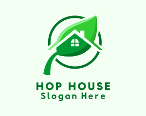 Residential House Leaf logo design