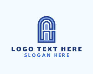 Door - Arch Door Furniture logo design
