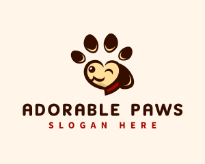 Canine Dog Paw logo design