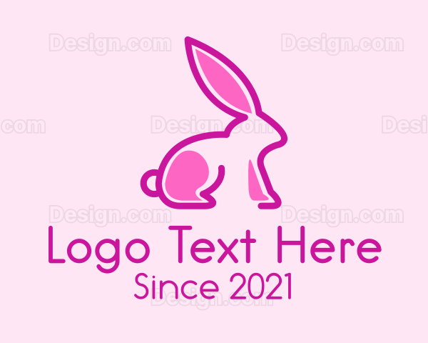 Pink Pet Bunny Logo