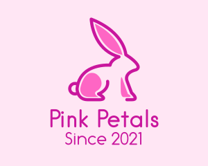 Pink Pet Bunny logo design