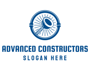 Plunger Plumbing Pipe logo design